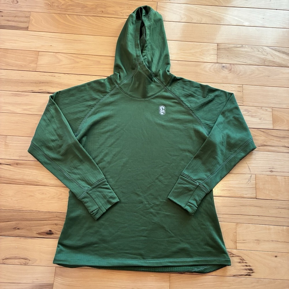 Hiker Hunger Outfitters XL Summit Micro Grid Forest Green Hoodie Base Layer